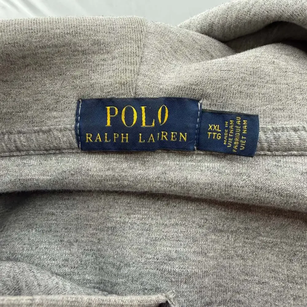 1307 2XL Polo Ralph Lauren Men's Gray Full Zip Hoodie Sweatshirt
